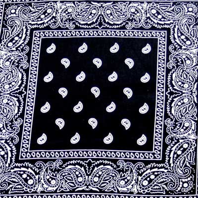 Zac's Alter Ego - Paisley Bandana - Noir/Blanc